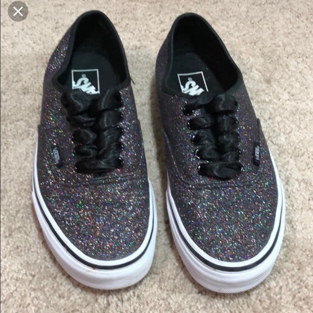Vans Authentic Women’s Rainbow glitter shoes NIB